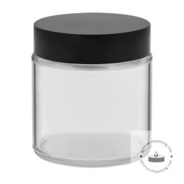 Átlátszó üveg 120 ml kupakkal