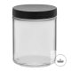 Átlátszó üveg 250 ml kupakkal